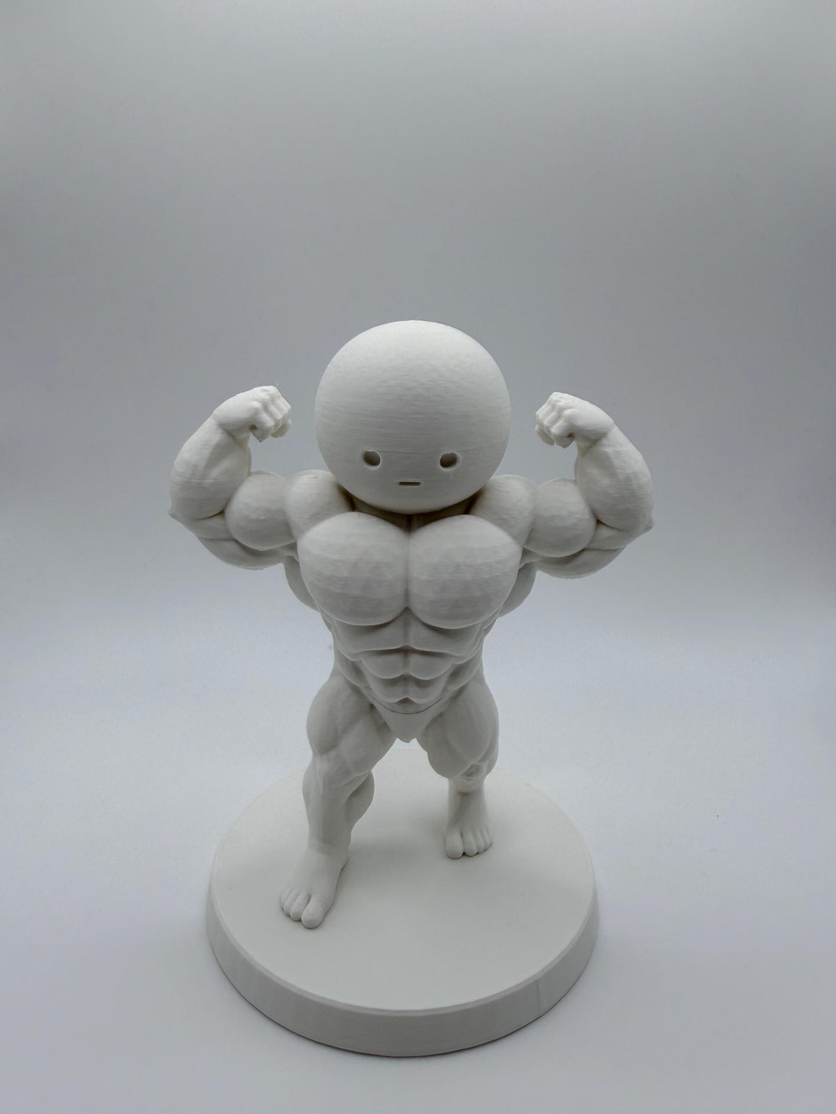 Buff Muscle Figure, Desk Decor, Cute Bodybuilder Collectible, Kawaii Desk Toy, Funny Gym Gift, Glow Option Available
