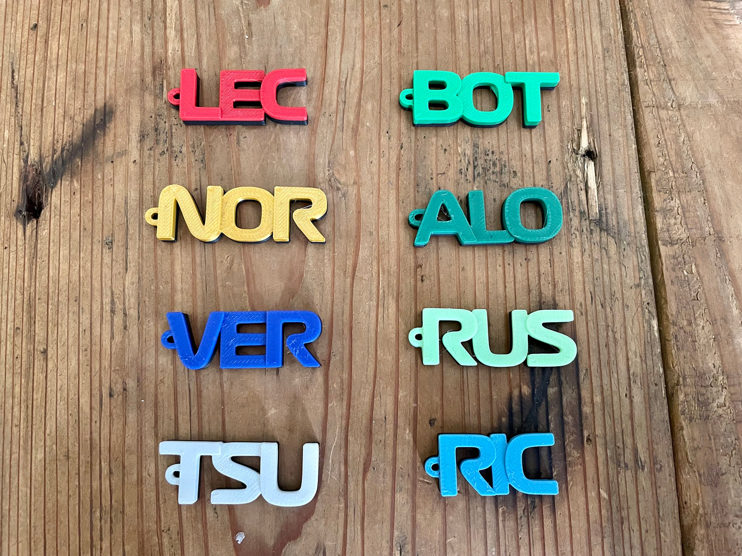 F1 Driver Name Keychain - Formula 1