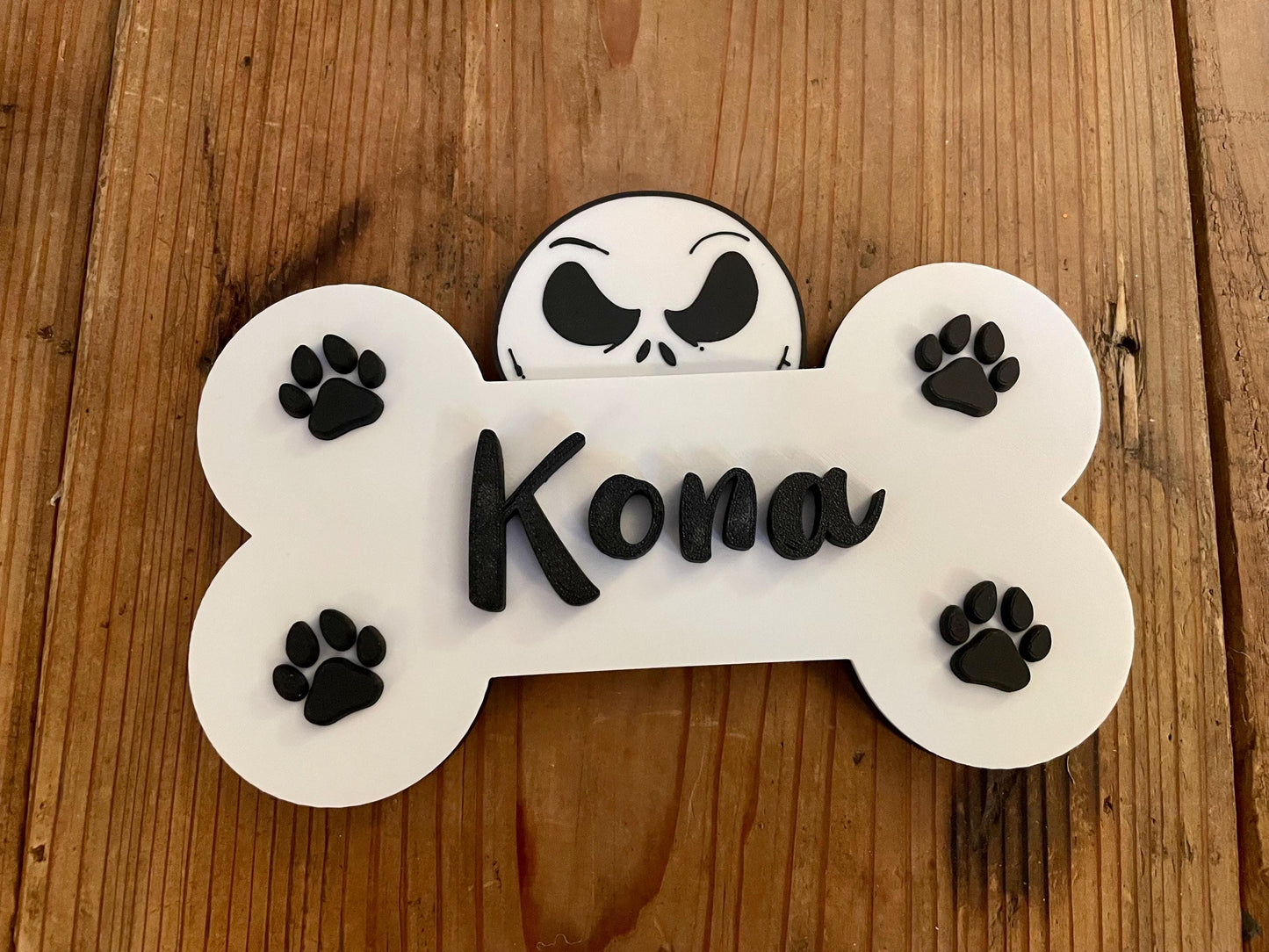 Personalized Jack Skellington Inspired Dog Bone | Nightmare Before Christmas |