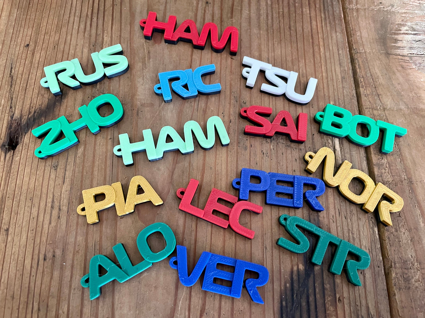 F1 Driver + Helmet Keychain