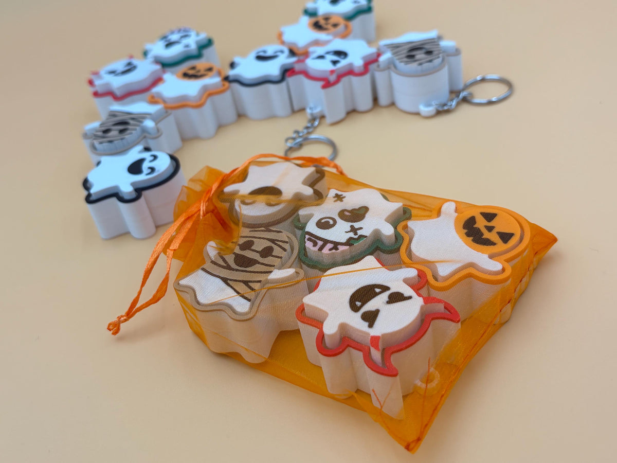 Halloween Ghost Fidget Clicker | Custom Colors | Cute Ghost Keychain | Gifts for School | Party Favors | Halloween Party | Trick or Treat