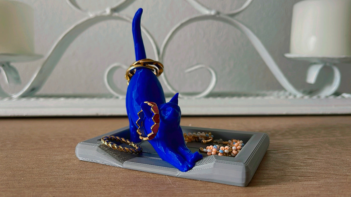 Cat Ring Holder with Cat Bed Ring Dish(Small Or Large)