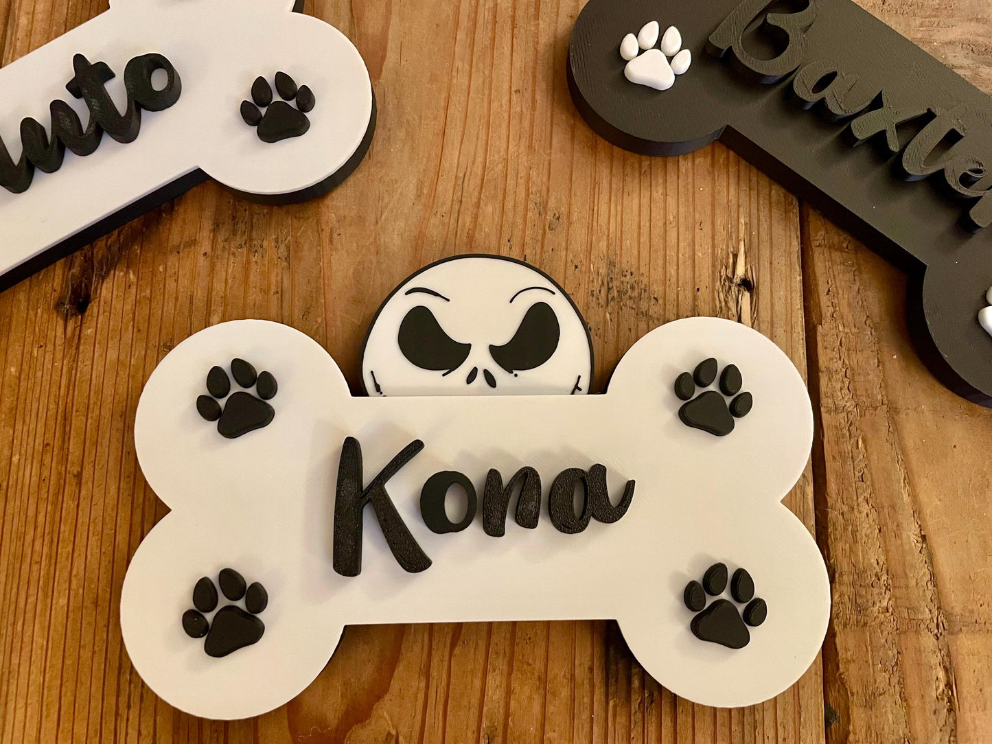 Personalized Jack Skellington Inspired Dog Bone | Nightmare Before Christmas |