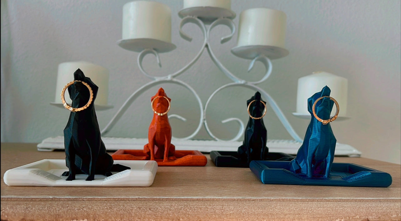 Dog Ring Holder with Dog Bed Dish(Small Or Large)