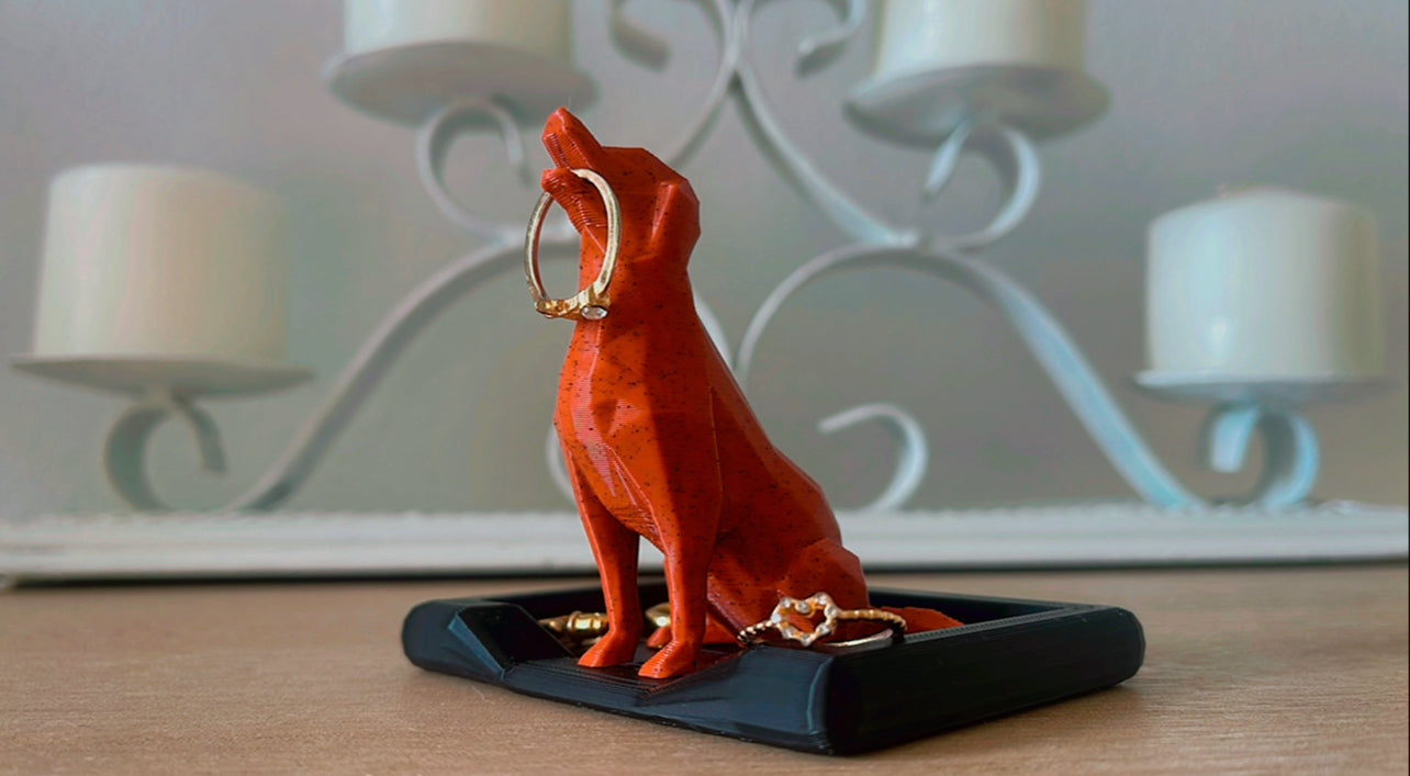 Dog Ring Holder with Dog Bed Dish(Small Or Large)