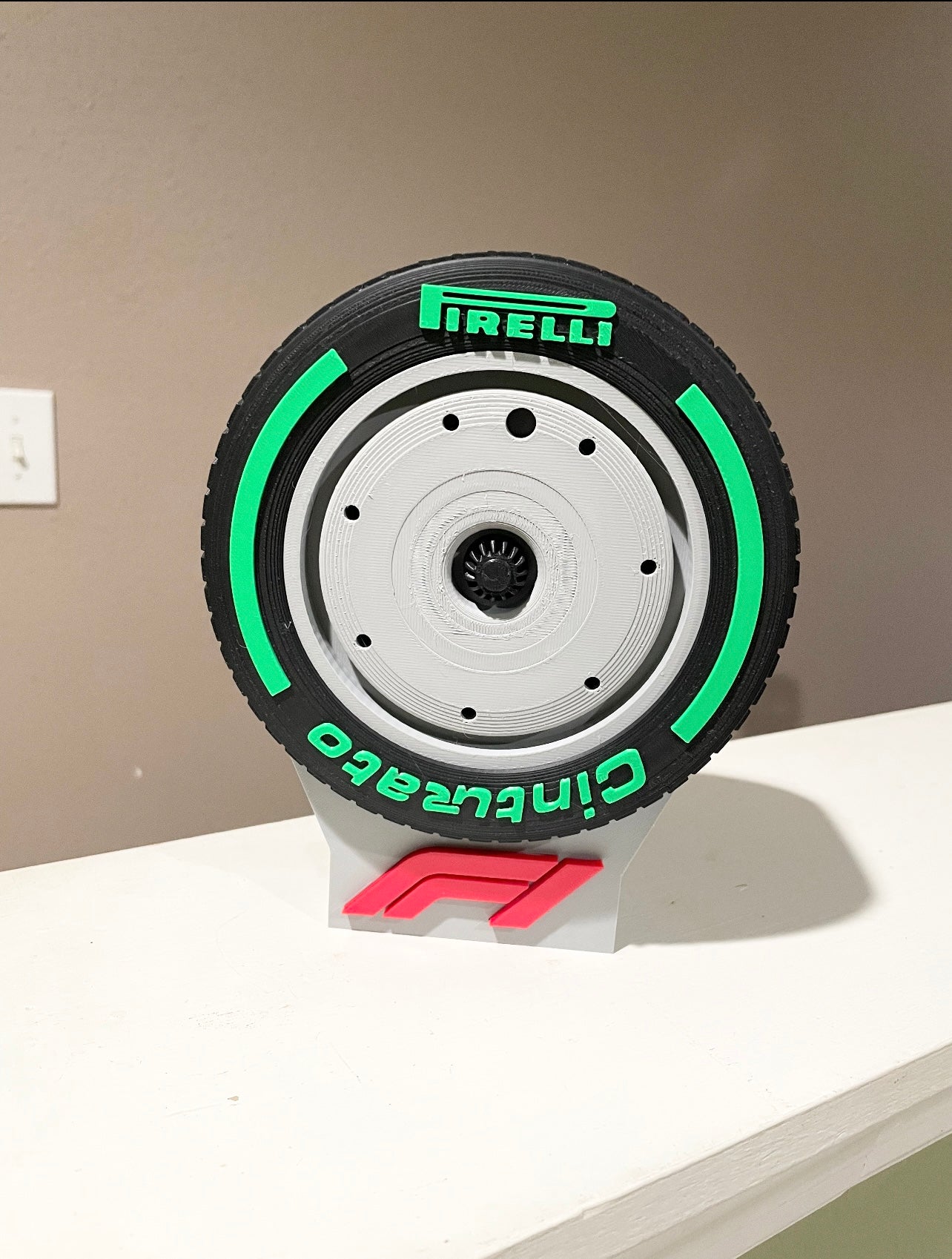 Set of 5 Custom 3D Printed Pirelli F1 Tire Display Models - Collectable Full Set