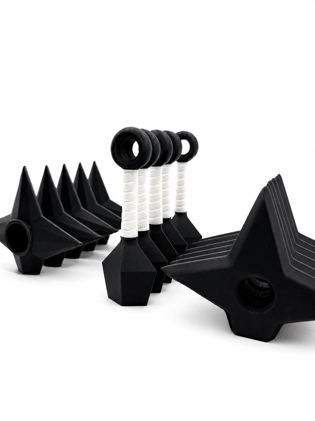 Ninja Fridge Magnets Set | 3D Printed Shuriken & Kunai Magnets | Anime Inspired Kitchen Magnets | Locker Magnets | Ninja Gift | Refrigerator