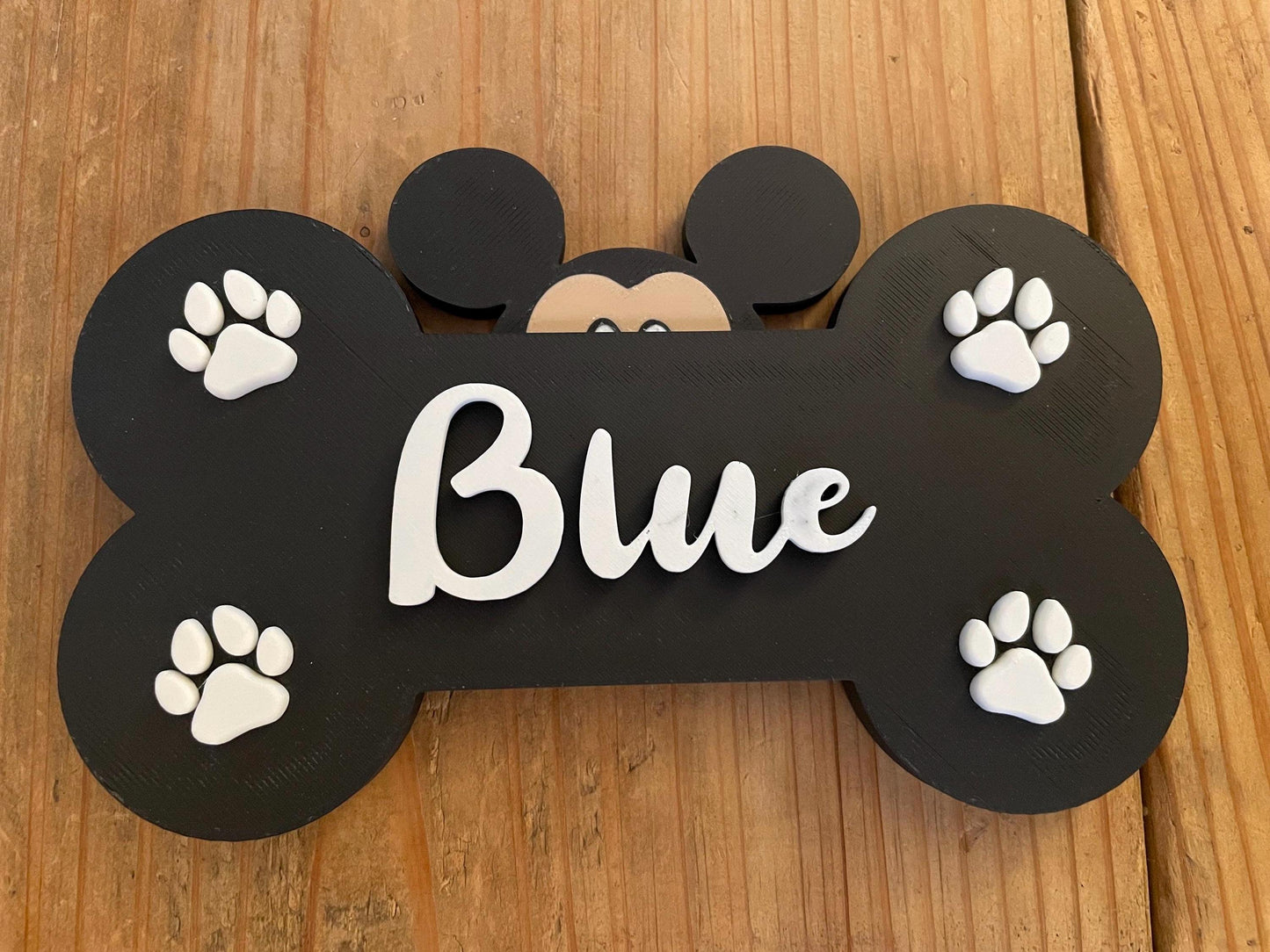 Personalized Mickey / Minnie Inspired Dog Bone | Dog Bone Name Sign |