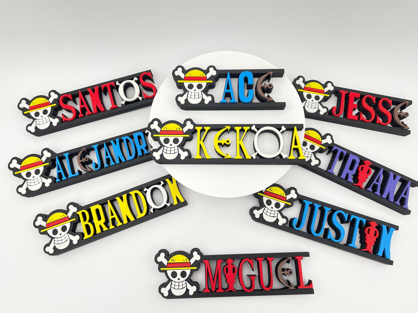 Custom One-of-a-Kind  Name Plate | Personalized Desk or Shelf Decor | Anime | Pirate | Custom Gifts
