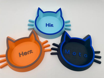 Personalized Cat Food Bowl | Custom Name, 3D Printed Kitten Dish