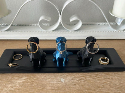 Triple Dog Ring Holder | Dog Lover Engagement Gift