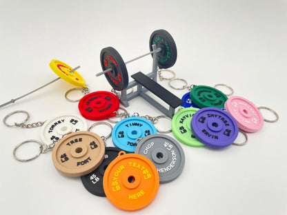 Personalized 45lb Weight Plate Keychain, Gym & Crossfit Gift