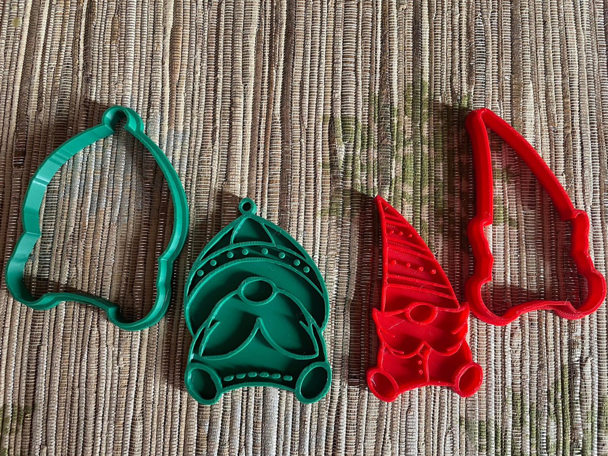 Festive Gnome Cookie Cutters | Set of 5 Holiday Baking Shapes