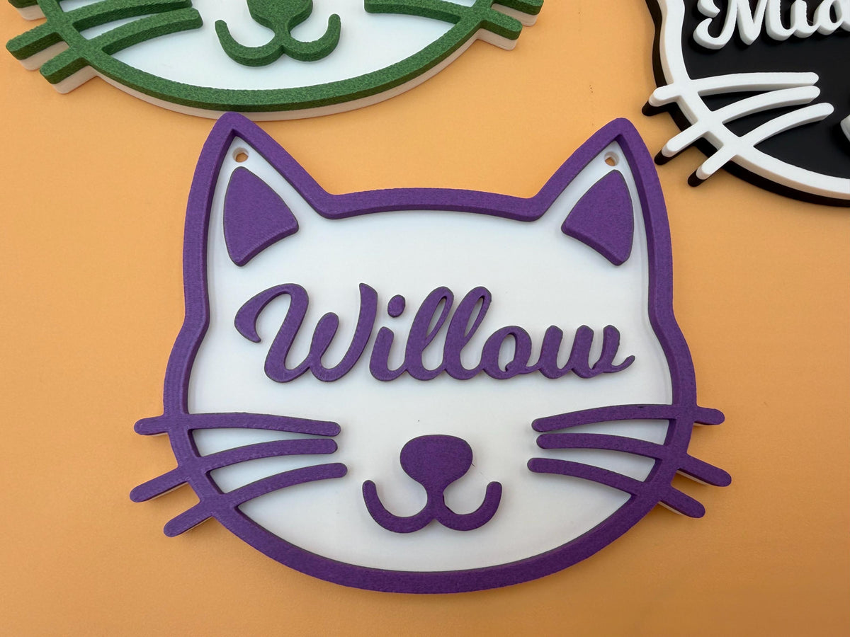 Personalized Cat Sign | Custom Name Sign | Cat Sign | Food Sign | Wall Decor | Personalized Sign | Pet Gifts | Gift | Mom | Kitten | Catio