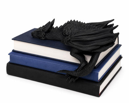 Sleeping Dragon Book Nook Decor, Dragon Bookshelf Shelf Sitter, Fantasy Book Lover Gift, 3D Printed Dragon Shelf Decor, Desk & Cabinet Accen