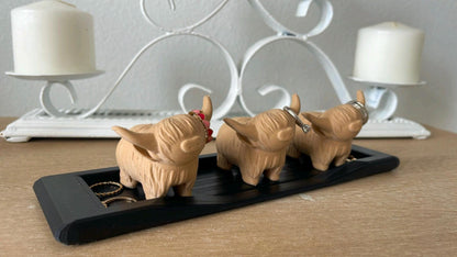 Highland Cow Ring Holder | Farmhouse Jewelry Organizer