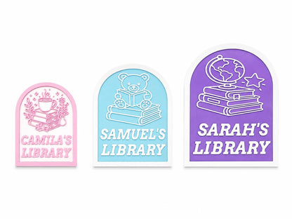 Personalized Library Sign | Reading Nook Decor