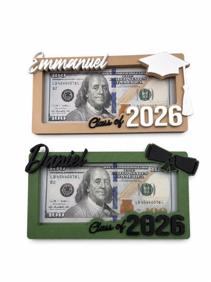 Personalized Graduation Money Holder, Class of 2026 Gift