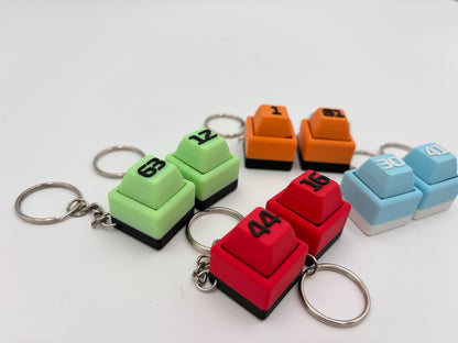 2026 F1 Driver Fidget Clicker Keychain | Racing Gift