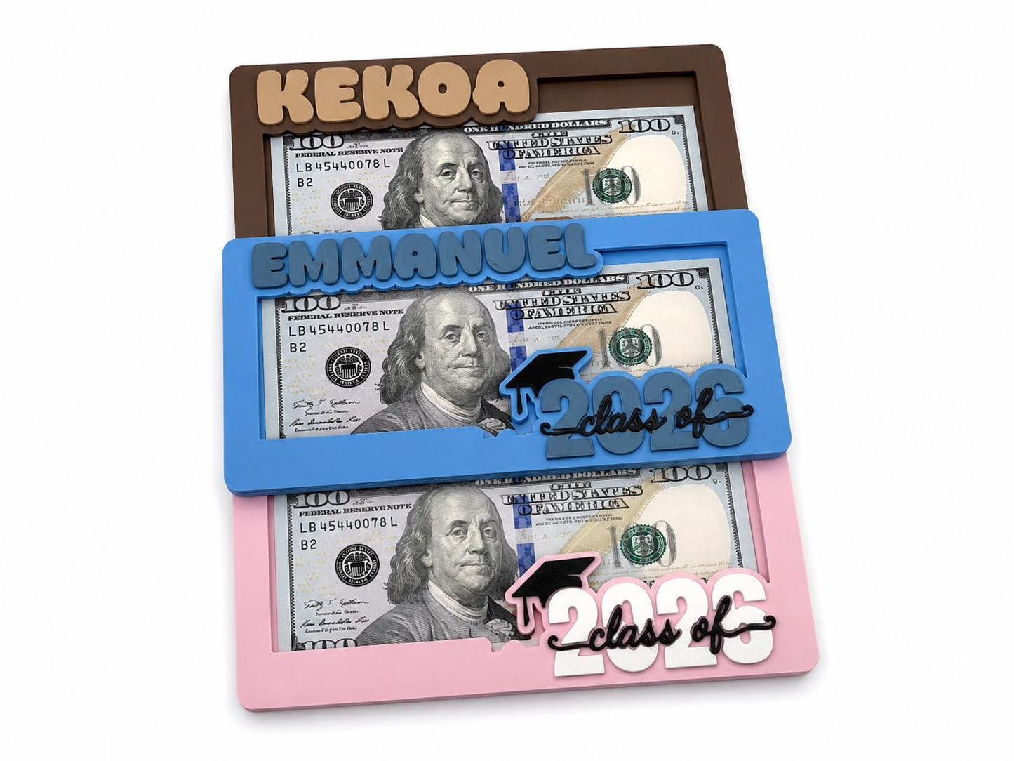 Personalized Graduation Money Holder, Class Of 2026 Graduation Gifts, High School Senior Gift, High School Grad Cash Holder MS393