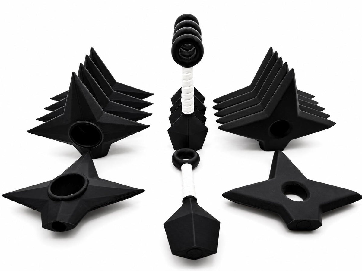 Ninja Fridge Magnets  | 3D Printed Shuriken & Kunai Magnets | Anime Inspired Kitchen Magnets | Locker Magnets | Ninja Gift | Refrigerator