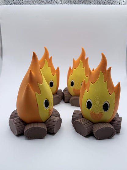 Chibi Fire Demon Bookshelf Decor | Fantasy Book Nook Buddy