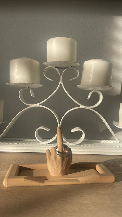 Middle Finger Ring Holder | Funny Gag Gift Jewelry Dish