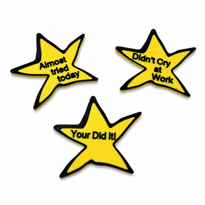 Funny Gold Star Magnet, Sarcastic Fridge Magnet, Funny Coworker Gift, Adulting Award, Office Humor, 3D Printed Magnet