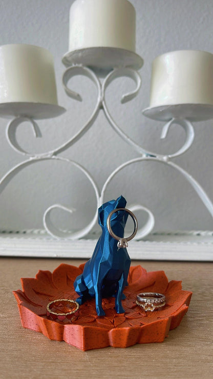 3D Printed Dog Ring Holder | Engagement Gift for Her