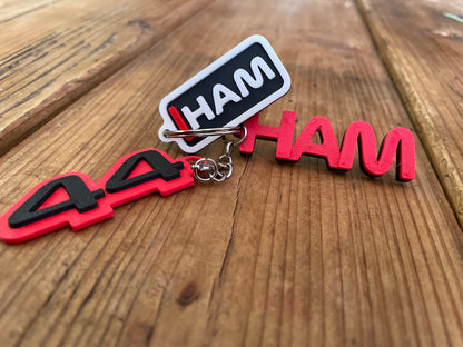 Lewis Hamilton #44 Driver Keychain | F1 Racing Gift