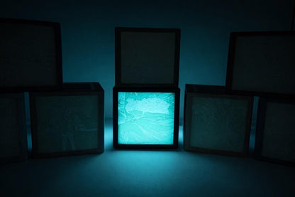 Custom Photo Lithophane Night Light | Personalized Shadow Box