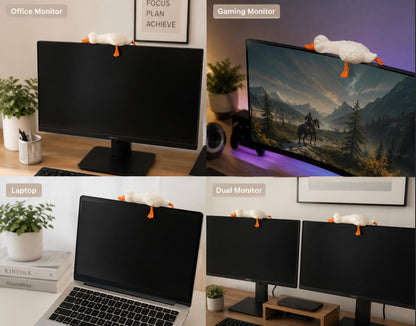 Goose Monitor Buddy | Funny Desk Screen Companion