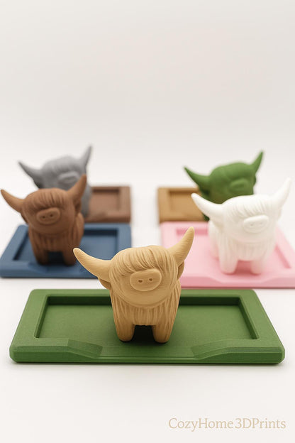 Highland Cow Ring Holder | Personalized Jewelry Dish