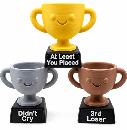Funny Custom Trophy Award – 3D Printed Personalized Mini Trophy Cup, Gag Gift, Funny Desk Decor, Coworker Gift