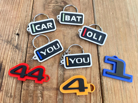 Personalized Racing Keychain, Custom Name F1 Fan Gift