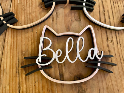 Personalized Cat Name Sign | Custom Pet Wall Decor
