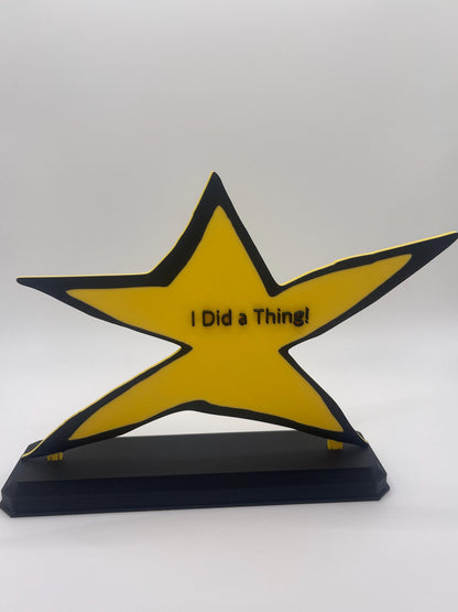 Funny Custom Gold Star Trophy | Personalized Office Award