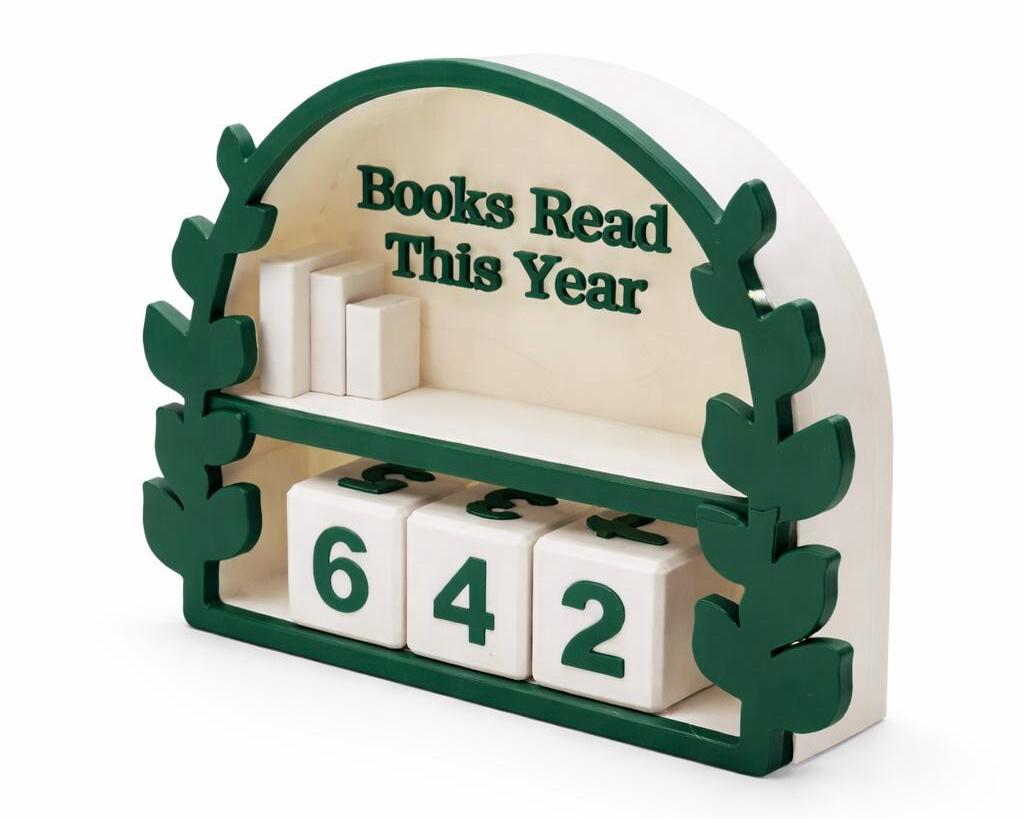 Books Read This Year Tracker | Reading Goal Shelf Decor