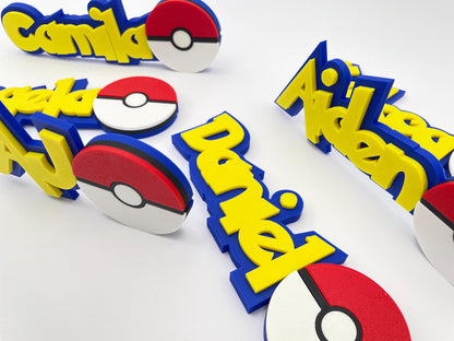 Custom 3D Printed Anime Nameplate | Gamer Room Decor