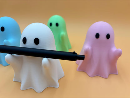 Friendly Ghost Desk Organizer | Pen Holder | Halloween Decoration | Office Gift | Trick or Treat | Glow in the Dark | Funny Gift