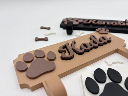 Personalized Dog Leash Holder | Puppy Wall Decor