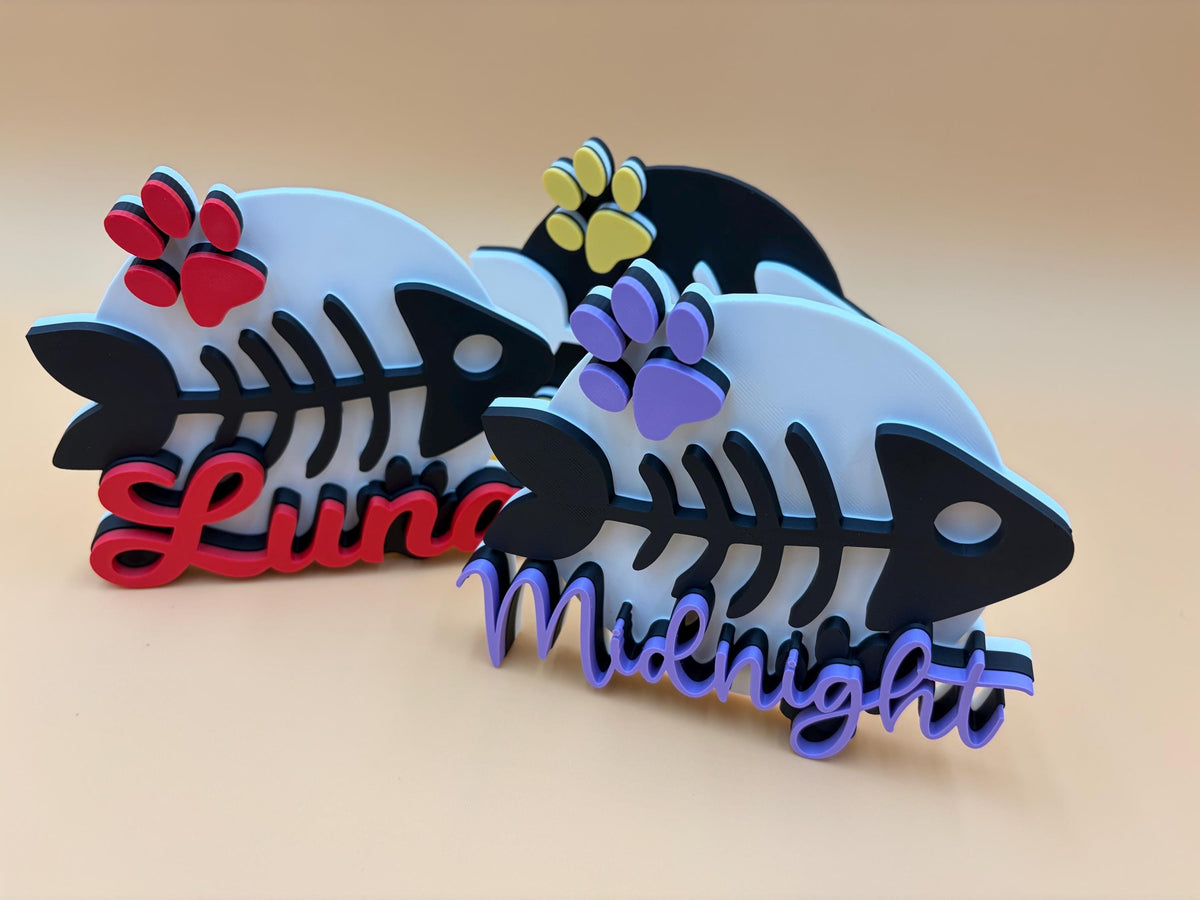 Personalized Cat Sign | Custom Name Sign | Cat Sign | Fish Sign | Wall Decor | Personalized Sign | Pet Gifts | Gift | Mom | Kitten | Catio