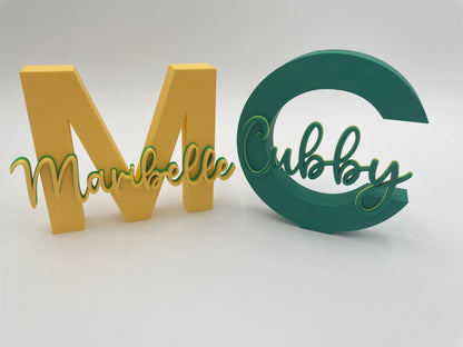 Personalized 3D Name Sign | Custom Initial Nursery Wall Art