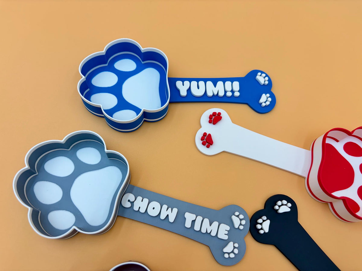 Personalized Dog Food Scoop | Custom Puppy Kibble Measuring Cup | Paw Shaped Portion Control | Measuring Cup Pet |