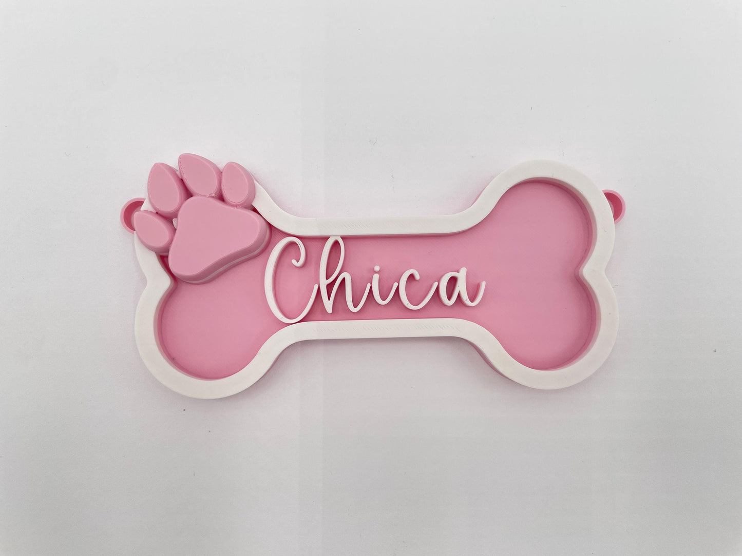 Custom Dog Crate Sign | 3D Printed Bone Puppy Tag