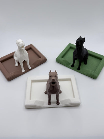 Pit Bull Ring Holder with Dish | Dog Lover Gift
