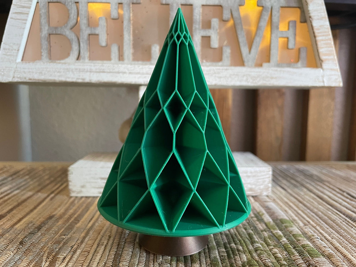 Set of 5 3D Printed Christmas Trees | Eco-Friendly Holiday Decor