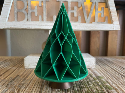 Set of 5 3D Printed Christmas Trees | Eco-Friendly Holiday Decor