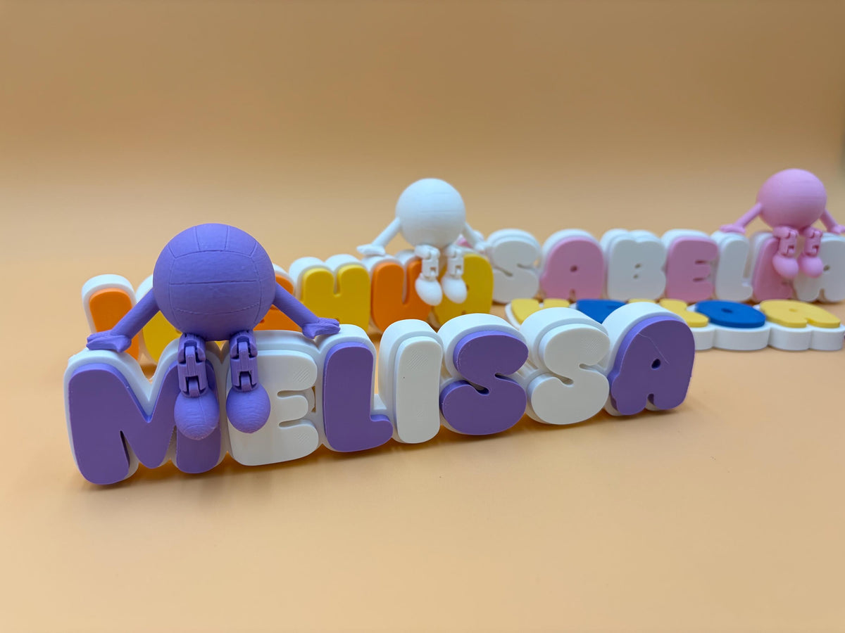 Personalized Sign | Articulated Volleyball Buddy | Desk Sign Toy | Volleyball Gift | | VBall Player Coach Gift | Team Gift | Sports | Custom