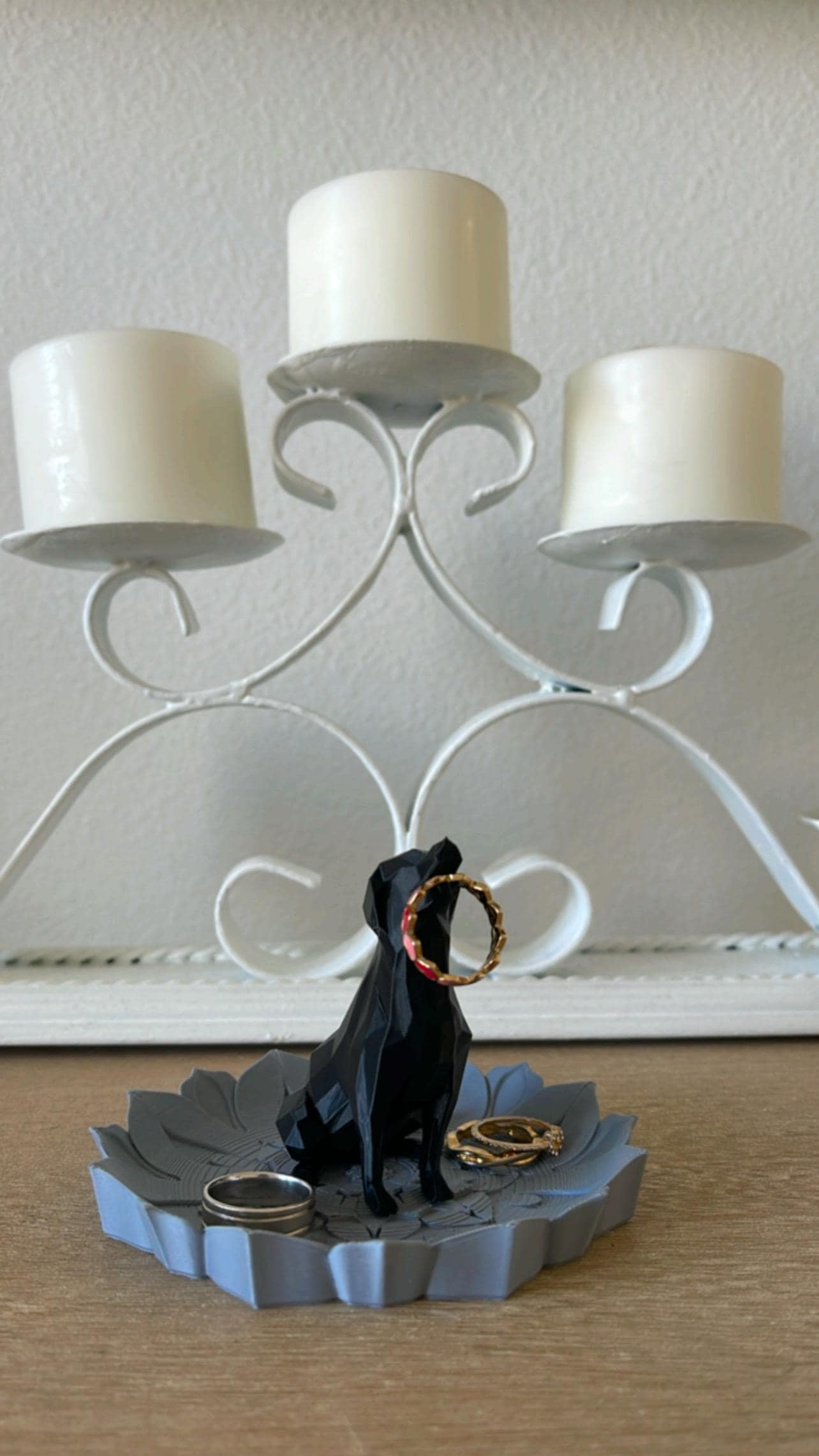 3D Printed Dog Ring Holder | Engagement Gift for Her